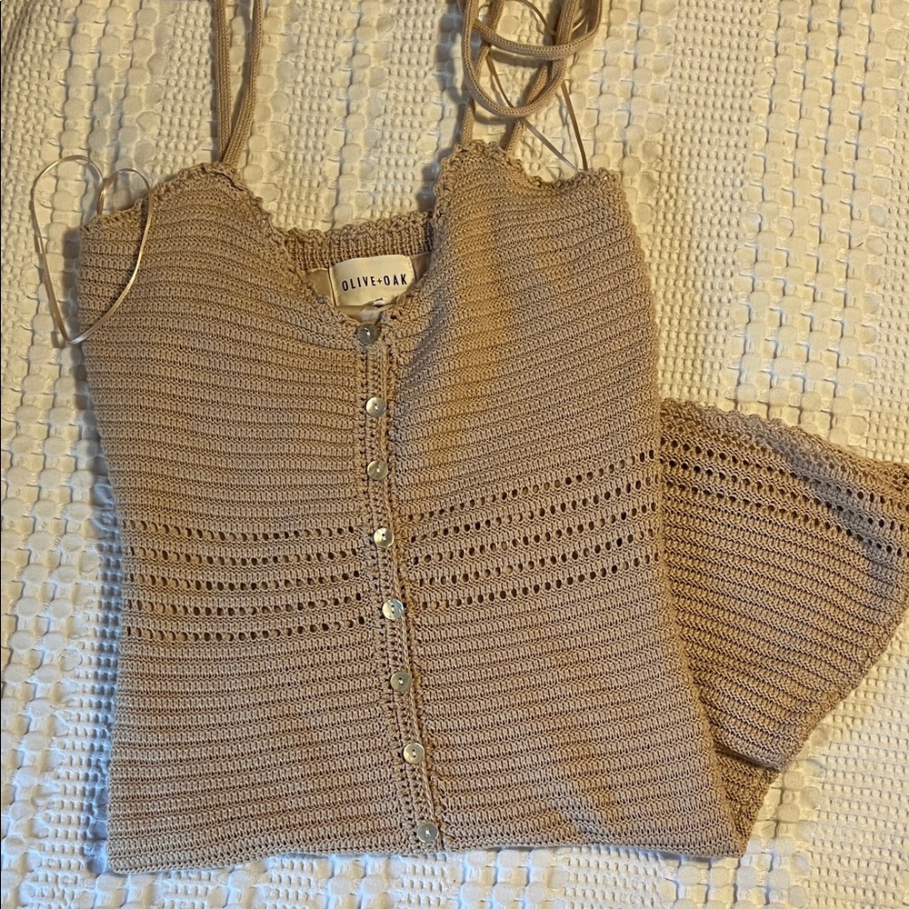 Olive & Oak Beige Knit Dress